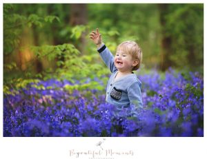 Getting photos done in the bluebells is so much fun