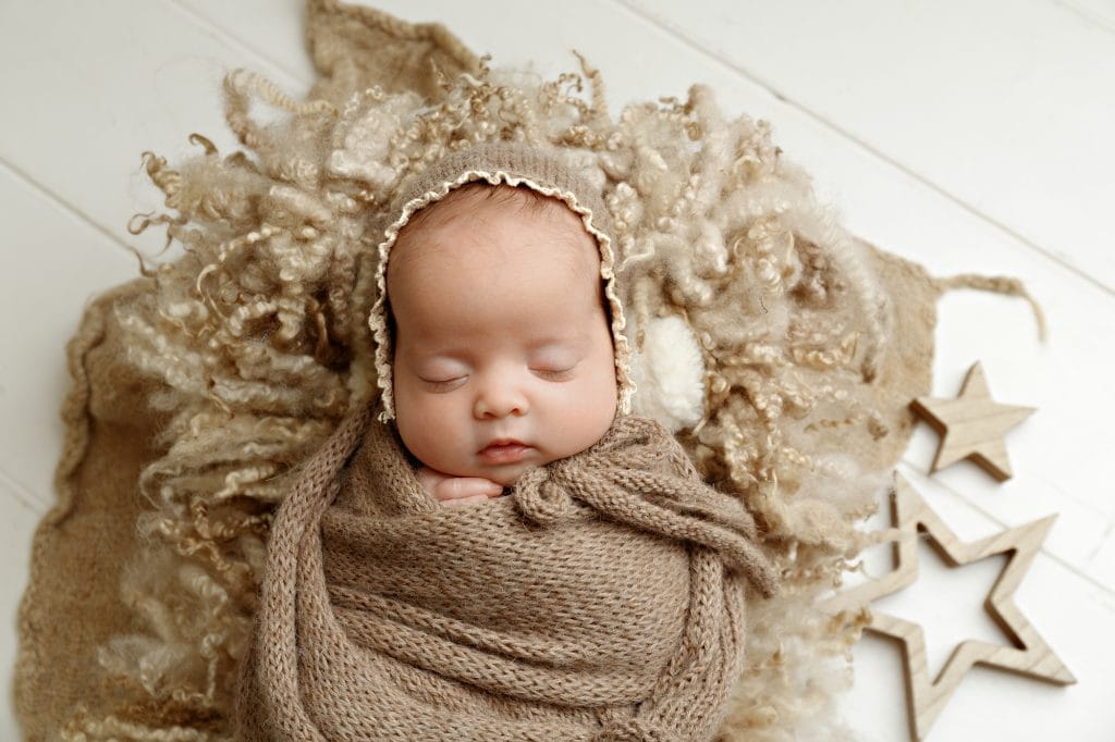 newborn baby, wrapped up